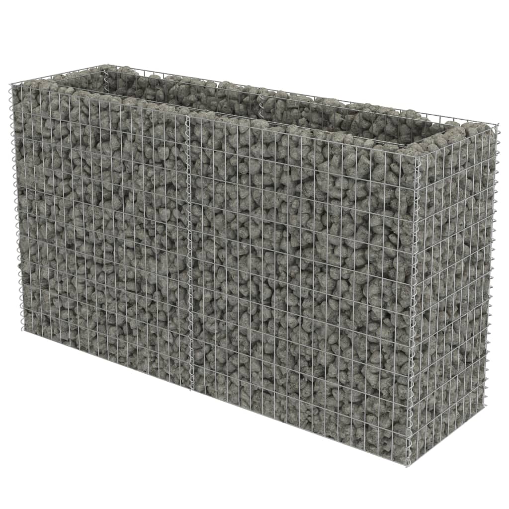 Vidaxl Gabion Planter surélevé 180x50x100 cm en acier galvanisé