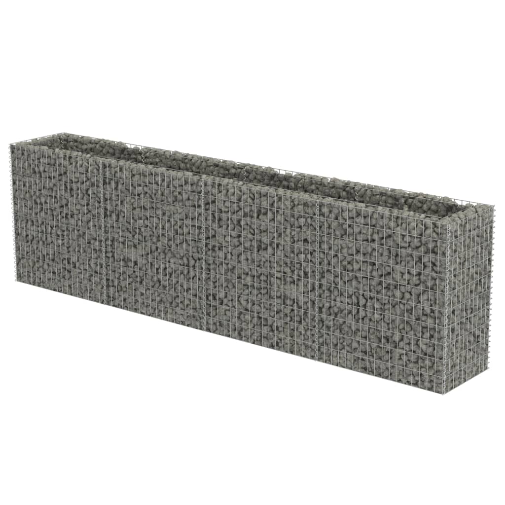 Vidaxl Gabion Planning Box elevada 360x50x100 cm de acero galvanizado