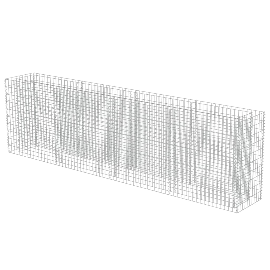 Plánovací krabice Vidaxl Gabion zvedla 360x50x100 cm galvanizovaná ocel