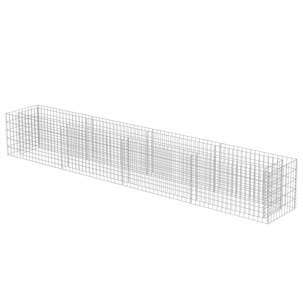 Vidaxl Gabion Planter insenté 360x50x50 cm en acier galvanisé