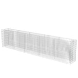 Vidaxl Gabion Planter insensible 450x50x100 cm en acier galvanisé