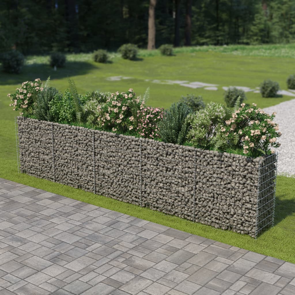 Vidaxl Gabion Planter insensible 450x50x100 cm en acier galvanisé