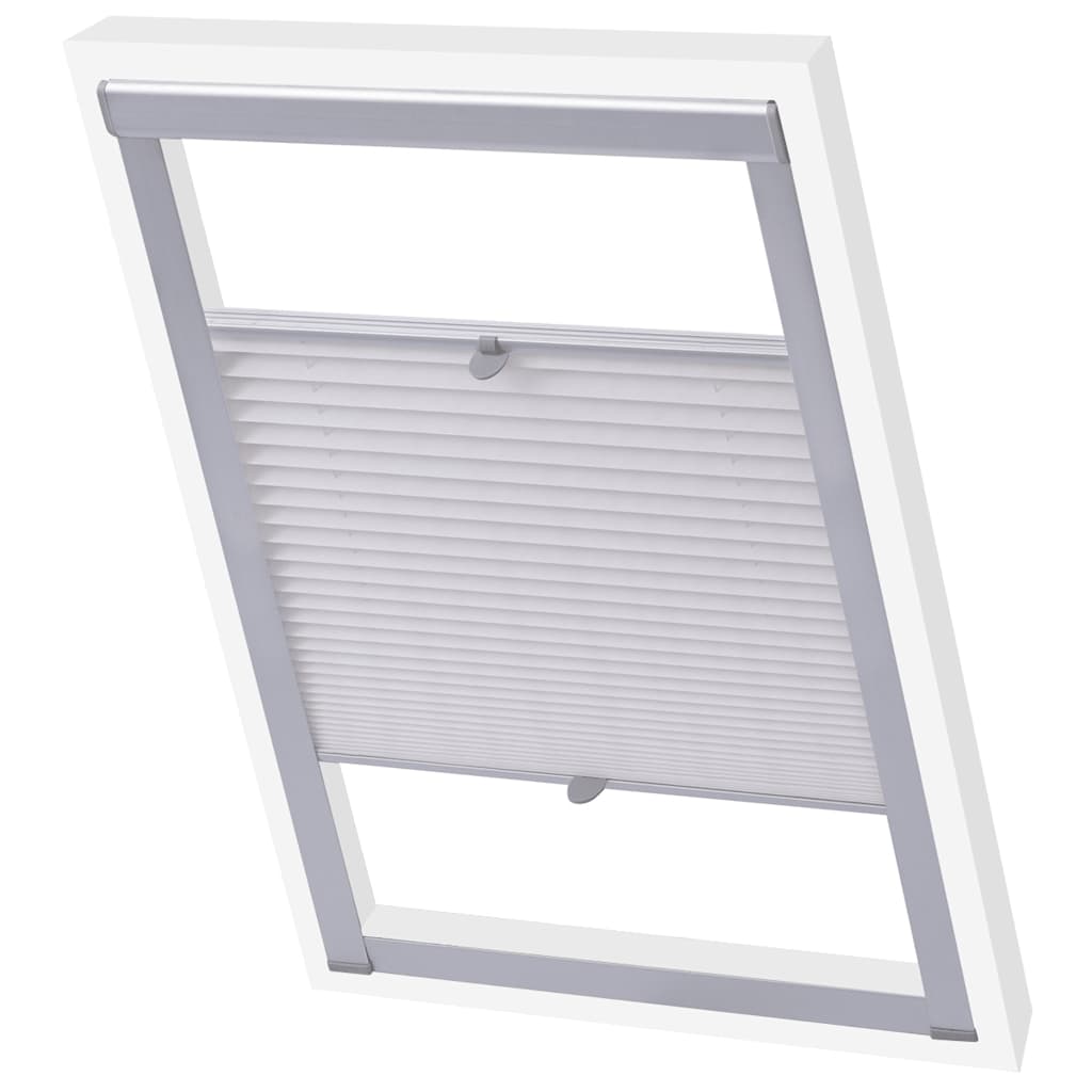 Vidaxl Roller Blind Plissed White CK02