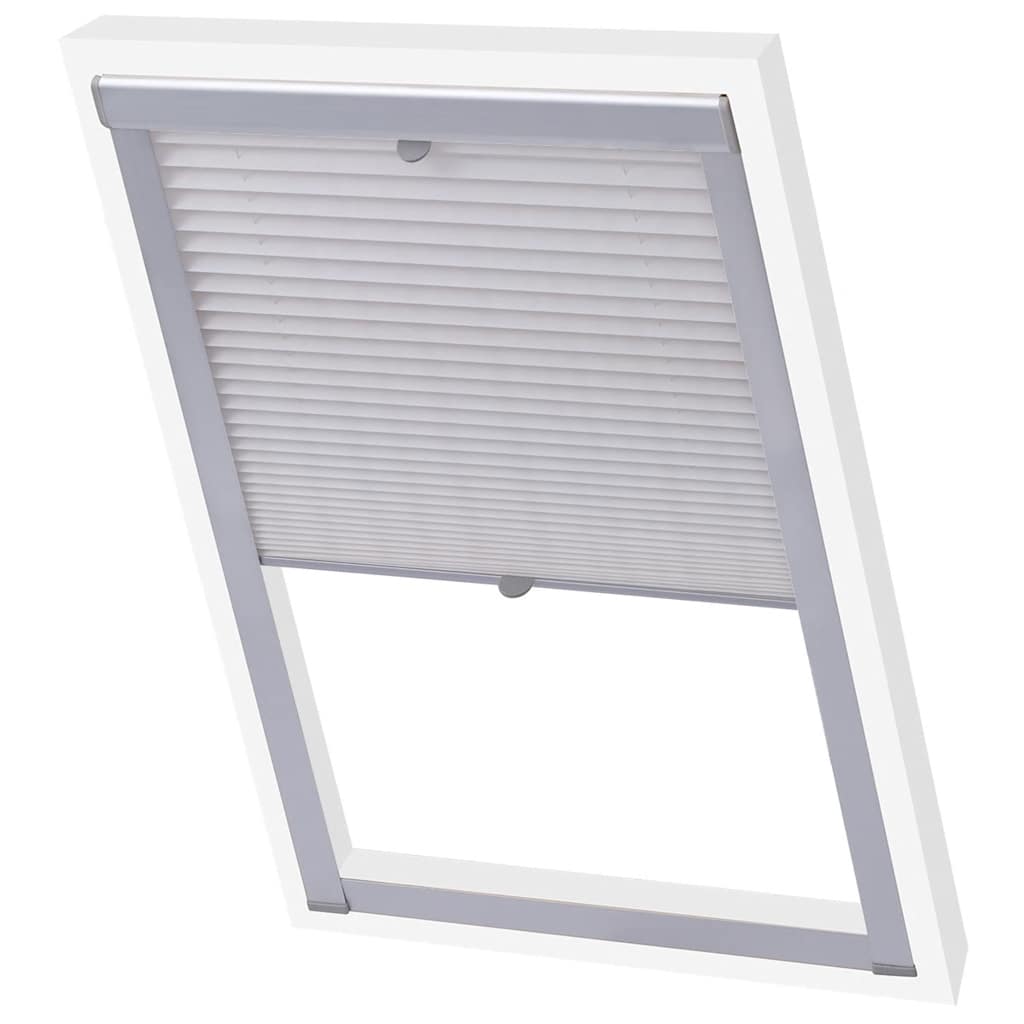 Vidaxl Roller Blind Plissed White CK02