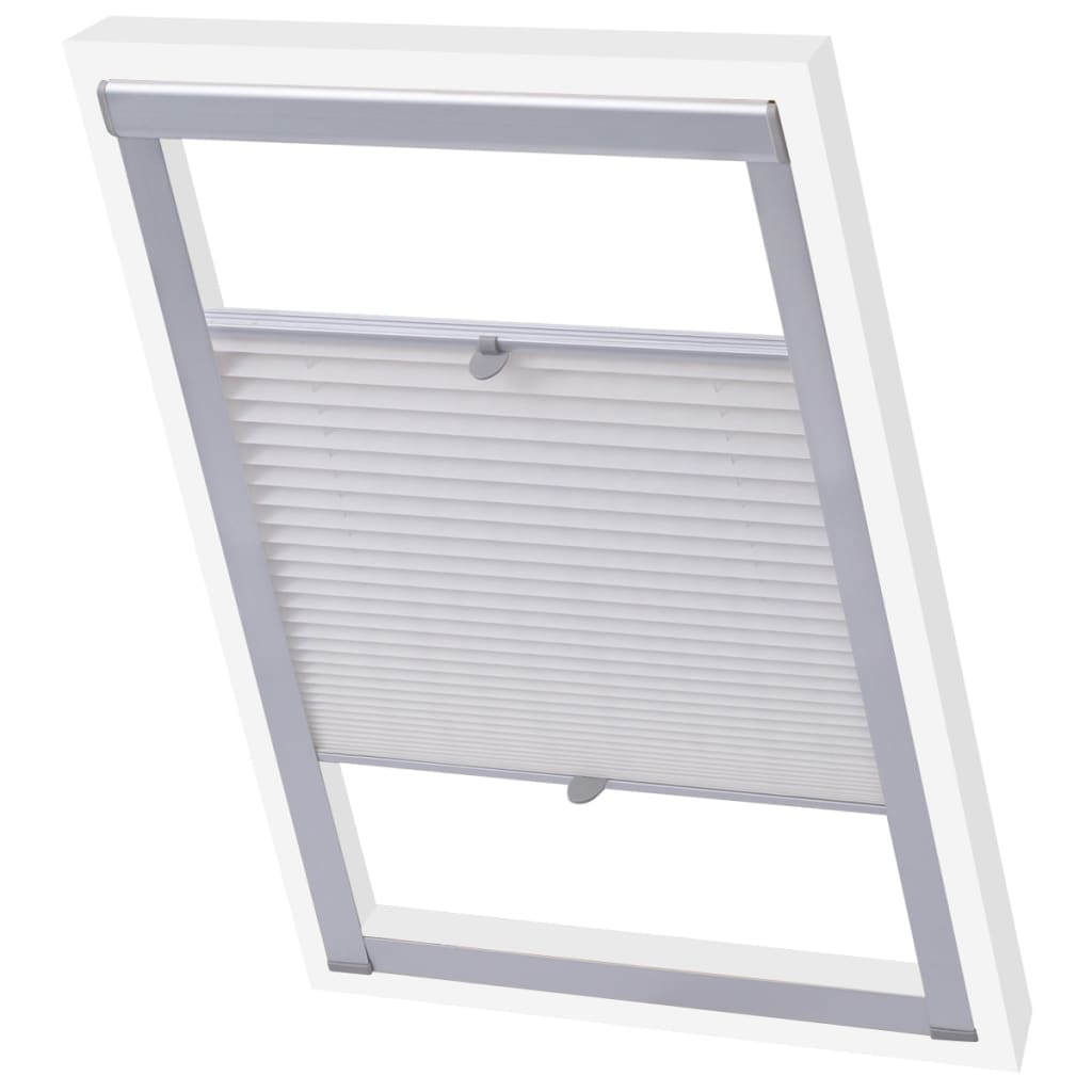 Vidaxl Roller Blind Plissed White FK06