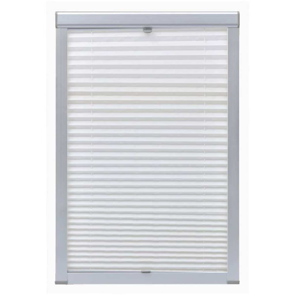 Vidaxl Roller Blind Plissed White FK06