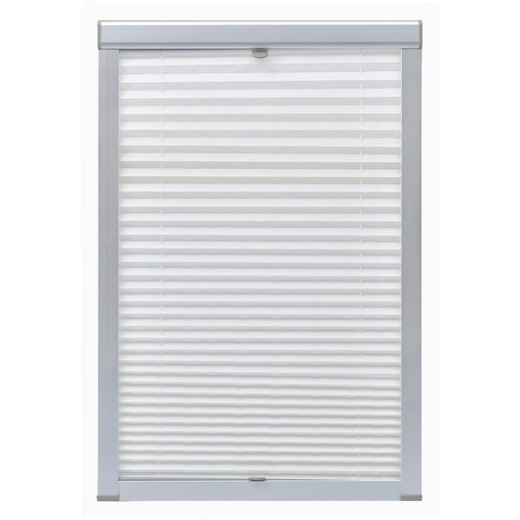 Vidaxl Roller Blind Plisted White PK08