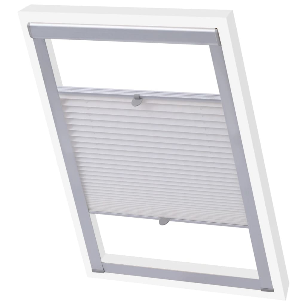 Vidaxl Roller Blind Plissed White SK08