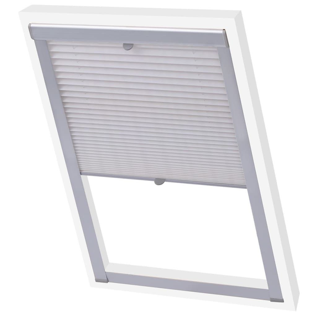 Vidaxl Roller Blind Plissed White SK08