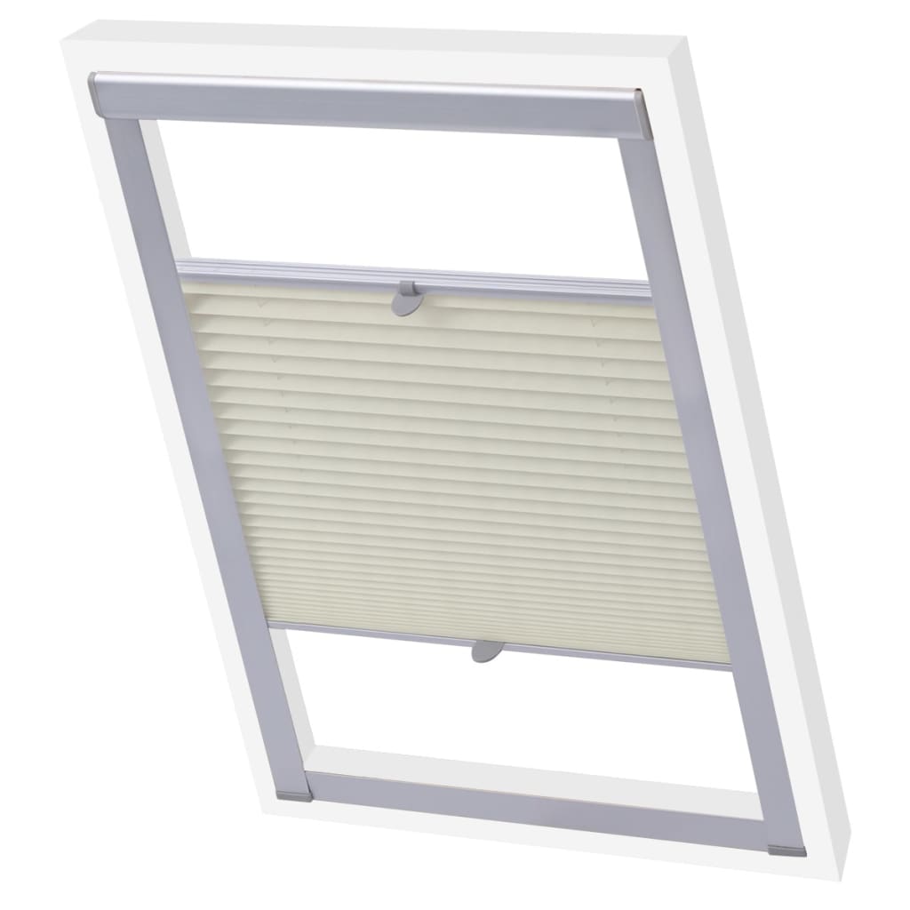 Vidaxl Roller Blind Plissed Cream CK02