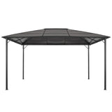 Vidaxl Arbor med tak 4x3x2,6 m aluminium svart