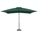 VidaXL Zweefparasol met aluminium paal 250x250 cm groen