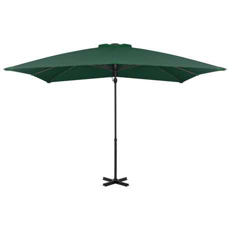 VidaXL Zweefparasol met aluminium paal 250x250 cm groen