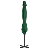 VidaXL Zweefparasol met aluminium paal 250x250 cm groen