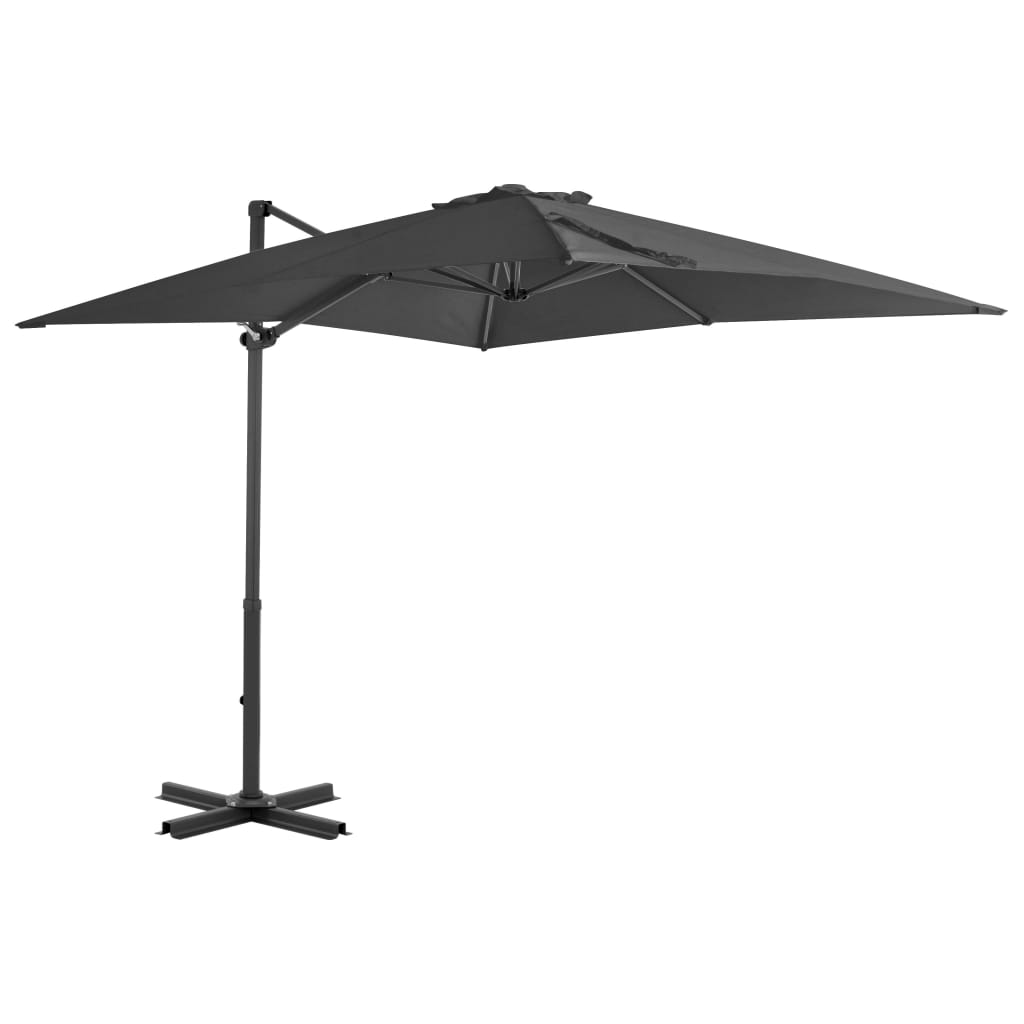 Vidaxl Floating parasol with aluminum pole 250x250 cm anthracite -colored