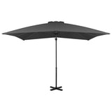 Vidaxl Floating parasol with aluminum pole 250x250 cm anthracite -colored