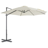 VidaXL Zweefparasol met aluminium paal 300 cm zandkleurig