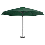 Vidaxl -schwimmendes Parasol mit Aluminiumpol 300 cm Grün