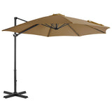 Vidaxl plovoucí parasol s hliníkovým pólem 300 cm taupe