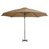 Vidaxl plovoucí parasol s hliníkovým pólem 300 cm taupe