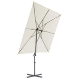 Vidaxl Floating parasol with steel pole 250x250 cm sand -colored