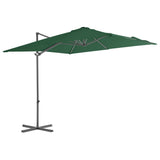 Vidaxl plovoucí parasol s ocelovým pólem 250x250 cm zelená