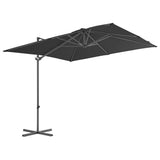 Vidaxl Floating parasol with steel pole 250x250 cm anthracite -colored