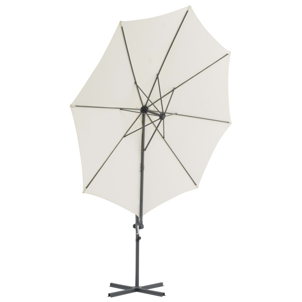 Vidaxl flydende parasol med stålstang 300 cm sand -farvet