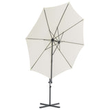 Vidaxl flydende parasol med stålstang 300 cm sand -farvet