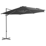 Vidaxl Floating parasol with steel pole 300 cm anthracite -colored