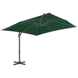 Vidaxl Flydende parasol med aluminiumstang 400x300 cm grøn