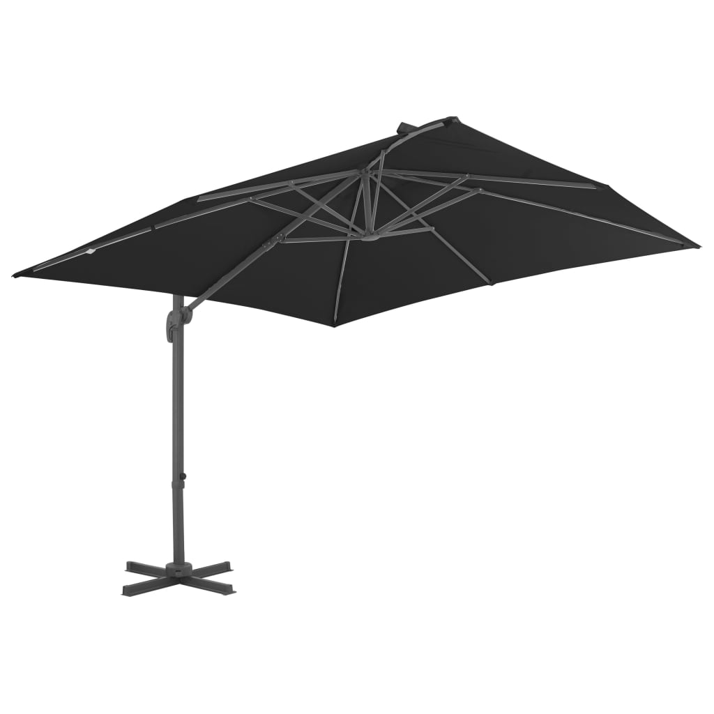 VidaXL Zweefparasol met aluminium paal 300x300 cm antraciet