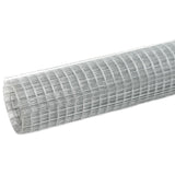 Vidaxl chicken wire 25x1.5 m galvanized steel silver colored