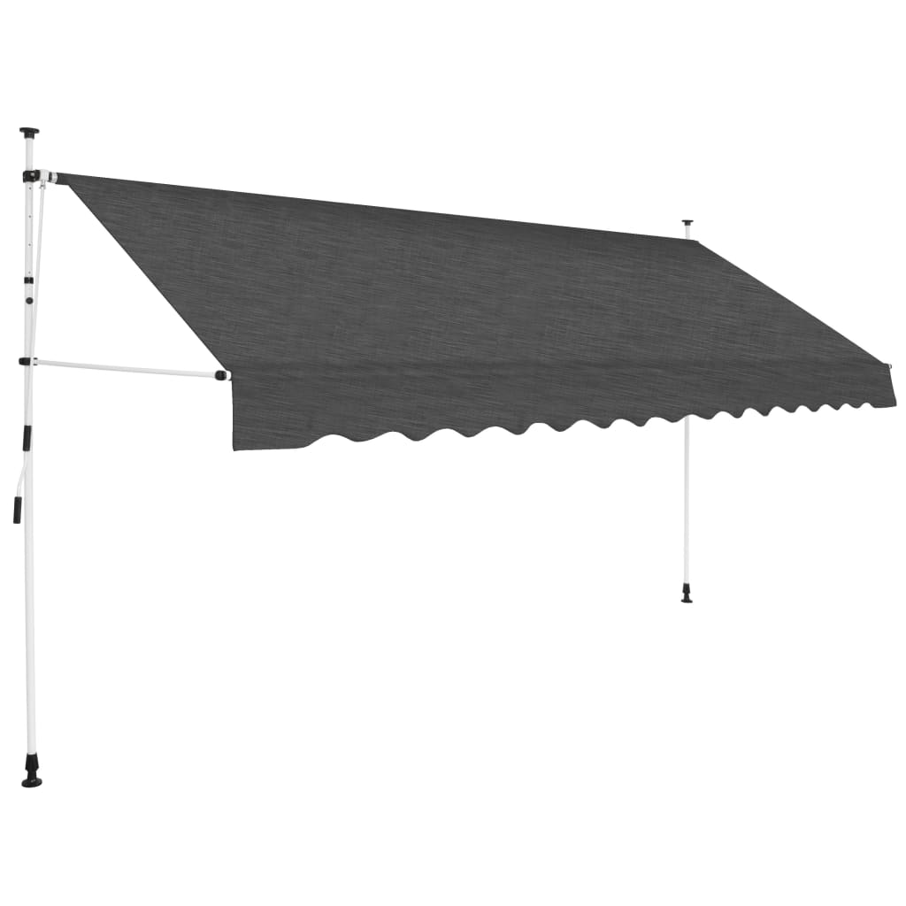 Vidaxl Luifel manually extendable 350 cm anthracite