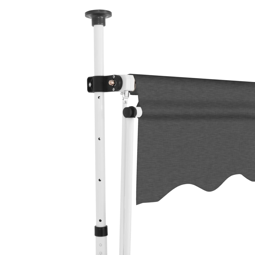 Vidaxl Luifel Manualmente extensible 350 cm de antracita