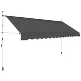 Vidaxl Luifel manually extendable 400 cm anthracite