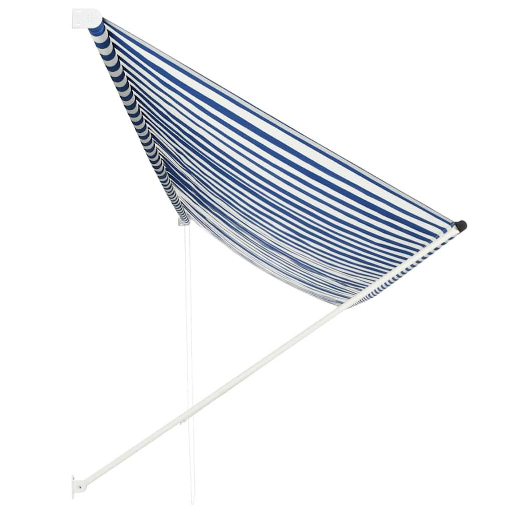 Vidaxl Luifel extensible 400x150 cm bleu et blanc