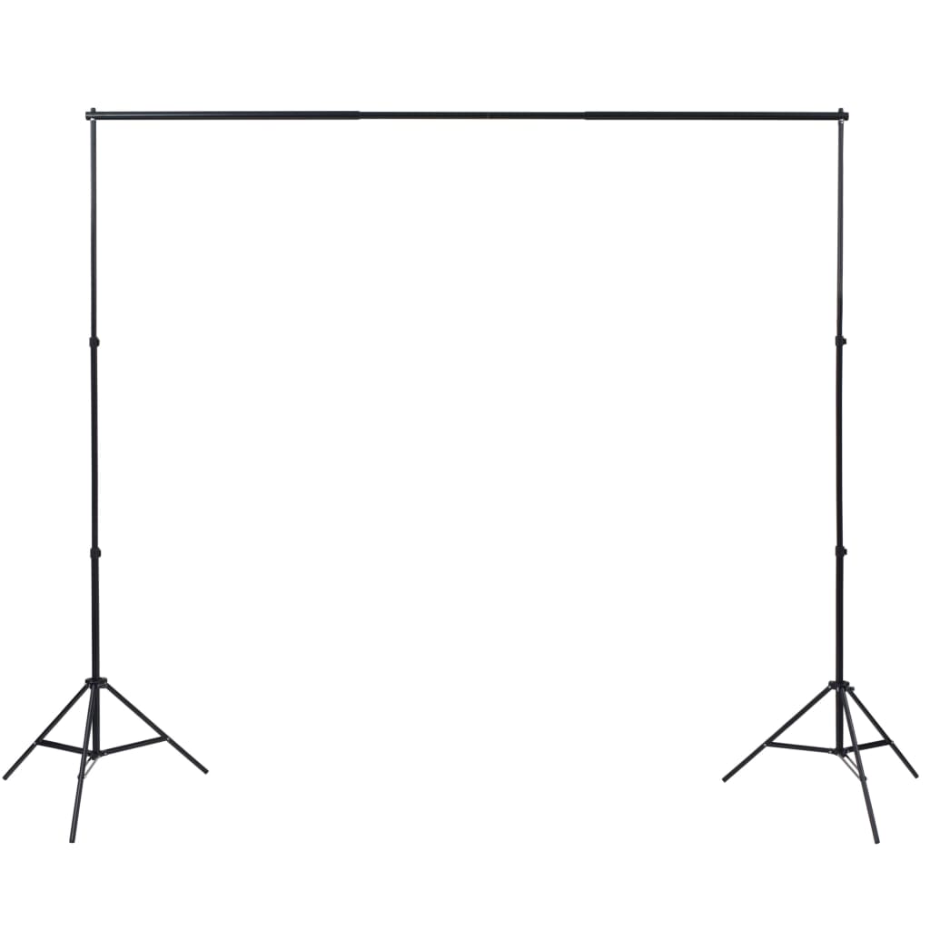 VidaXL Fotostudioset met 3 katoenen achtergronden en frame 3x5 m