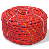 Corde à démarrage Vidaxl 14 mm 250 m de polypropylène rouge