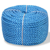 Vidaxl touw gedraaid 14 mm 100 m polypropyleen blauw