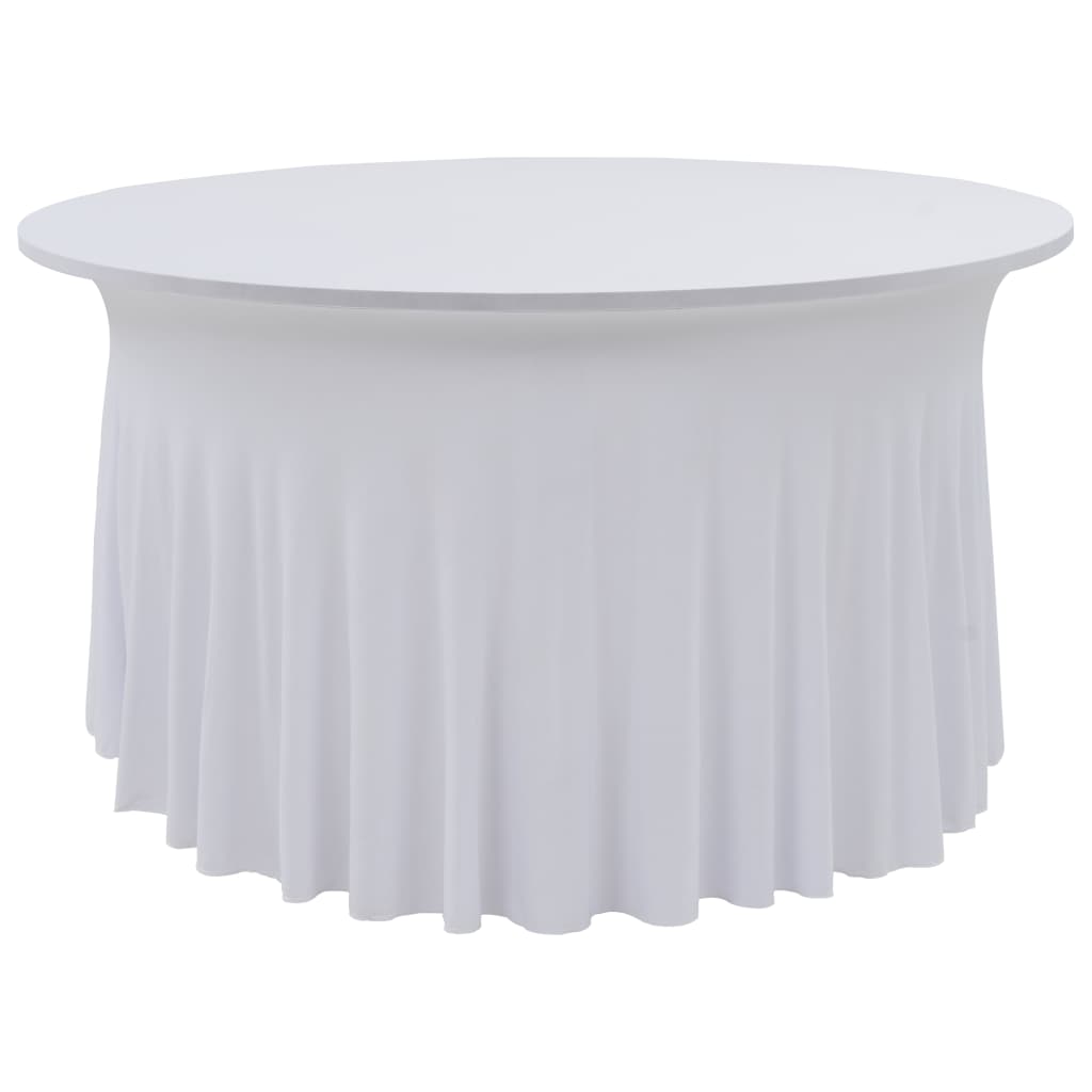 Vidaxl 2 St Table Cover Streck mat Rock 150x74 cm wäiss