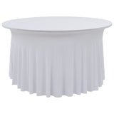 Vidaxl 2 St Table Covers Stretch s sukní 150x74 cm bílá