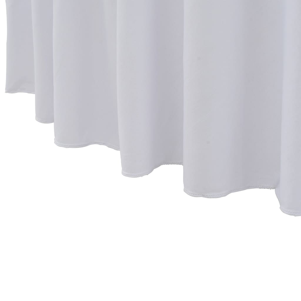 Vidaxl 2 St Table Covers Stretch s sukní 150x74 cm bílá