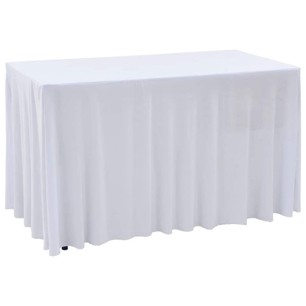 Vidaxl 2 stage de table STAUT avec la jupe 120x60.5x74 cm blanc