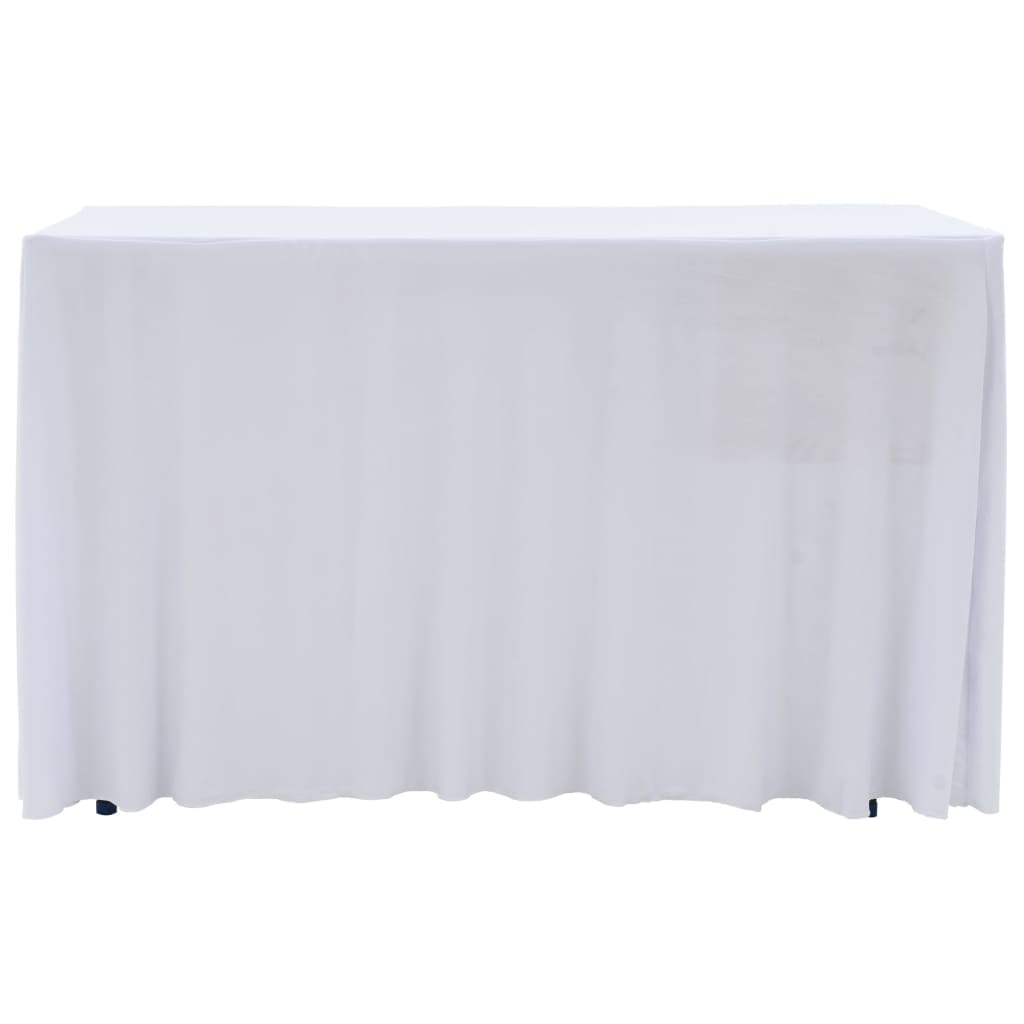 Vidaxl 2 stage de table STAUT avec la jupe 120x60.5x74 cm blanc