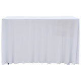 Vidaxl 2 stage de table STAUT avec la jupe 120x60.5x74 cm blanc