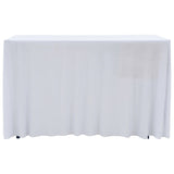 Vidaxl 2 St Table Covers Stretch se sukní 183x76x74 cm bílá