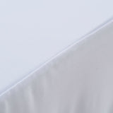 Vidaxl 2 Coperture da tavolo Stretch con gonna 243x76x74 cm bianco