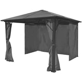 Vidaxl Arbor con tenda 300x300 cm Antracite in alluminio