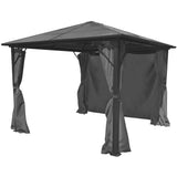 Vidaxl Arbor con tenda 300x300 cm Antracite in alluminio